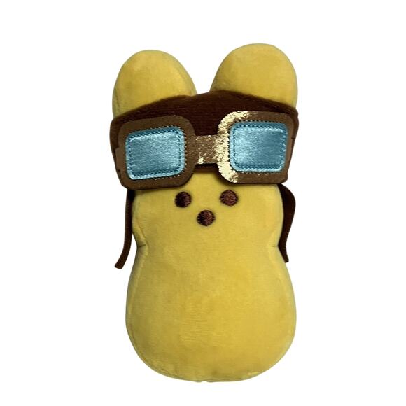 Peeps 2022 Just Born 6” Easter Rabbit Plush Aviator Goggles Frankford Candy LLC - Picture 1 of 5